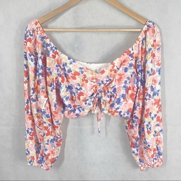 L Space Farryn Cropped Summer Casual Top Size Medium - Picture 1 of 12
